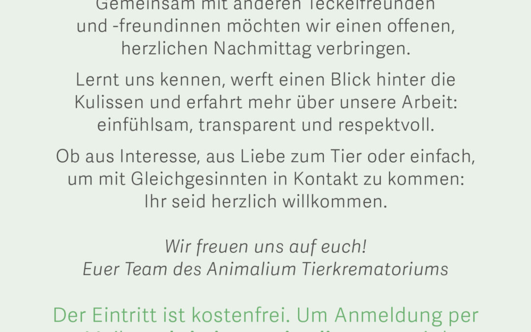 Animalium Waltrop: Tag der offenen Tür für Teckelfreunde